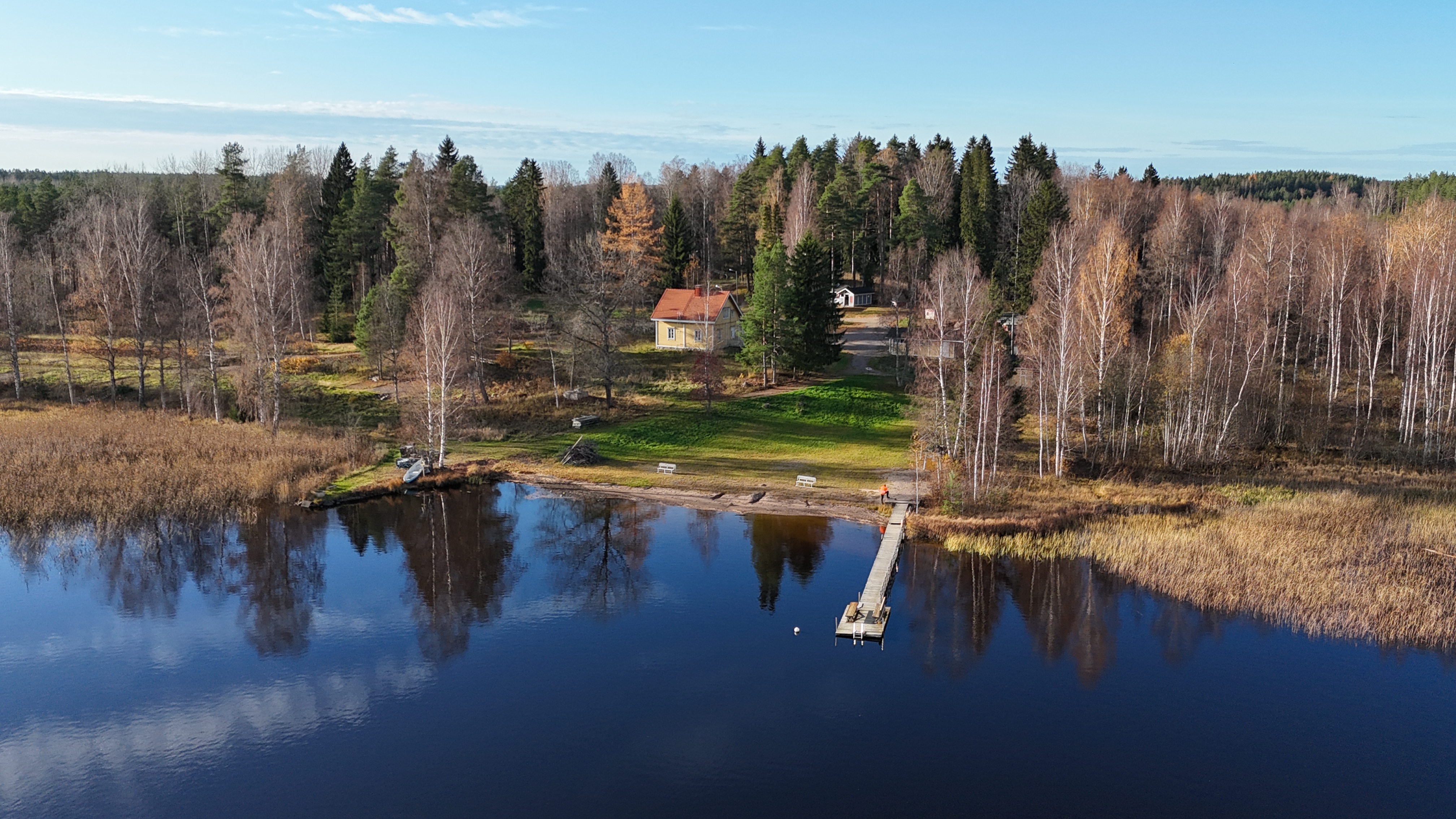 Viralan leirintäalueesta ilmakuva.